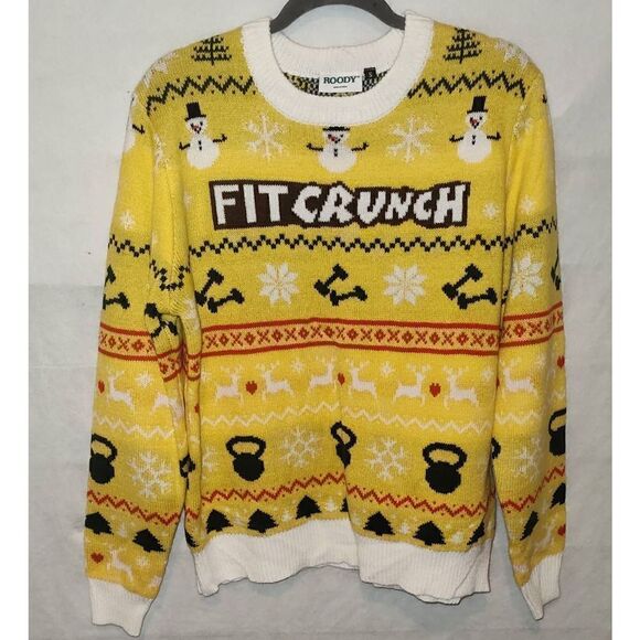 Chef Robert Irvine's FIT CRUNCH ROODY Ugly Christmas Sweater Unisex Size small. - Picture 5 of 5